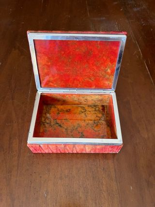 Coppia Contenitori Alabastro Rosso