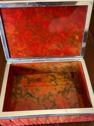 Coppia Contenitori Alabastro Rosso