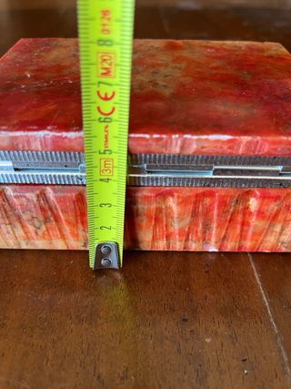 Coppia Contenitori Alabastro Rosso