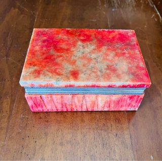 Coppia Contenitori Alabastro Rosso