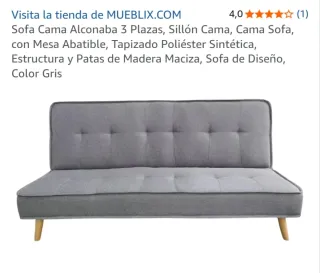 Sofá Cama Alconaba 3 Plazas Gris