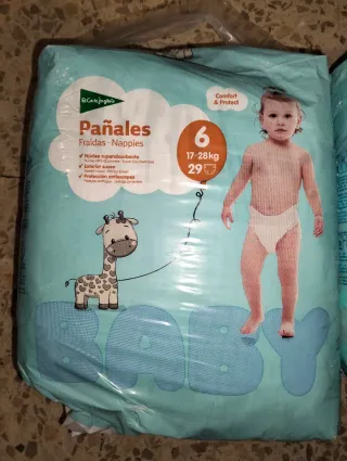 2 paquetes pañales El Corte Inglés Talla 6 (17-28k