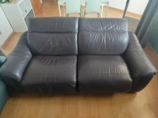 Sofá reclinable eléctrico de cuero