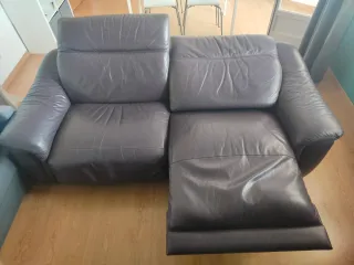 Sofá reclinable eléctrico de cuero