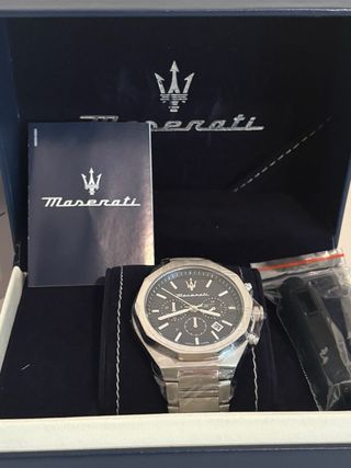 Reloj Maserati Cronógrafo Negro/Plata