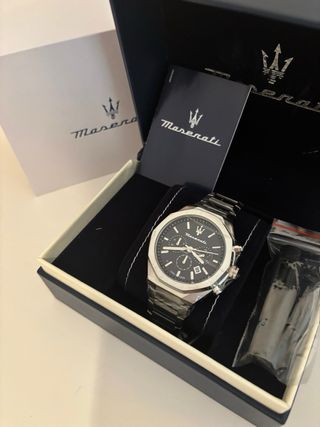 Reloj Maserati Cronógrafo Negro/Plata