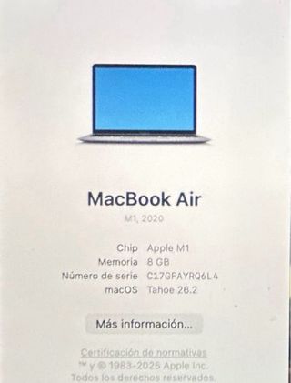 MacBook Air M1 2020 Plata
