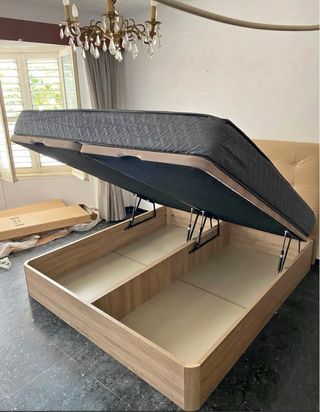 Canapé abatible madera y tela