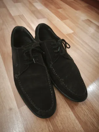 Zapatos de vestir en ante con cordon