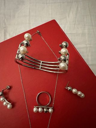 Conjunto Joyas Morellato Plata y Perlas