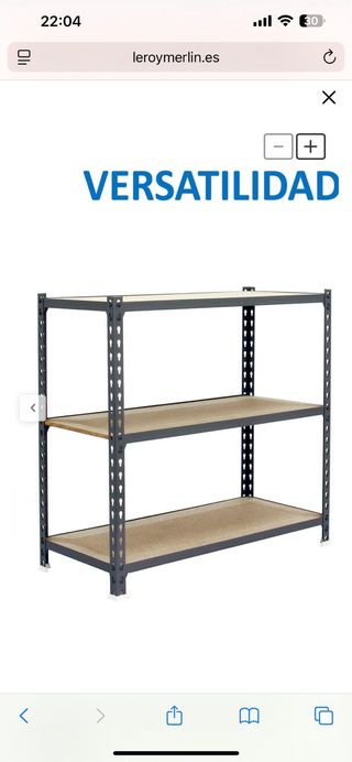 Estantería metálica y madera f