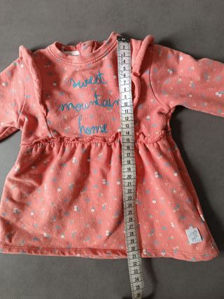Vestido bebé manga larga. 3-6 meses. Street Monkey