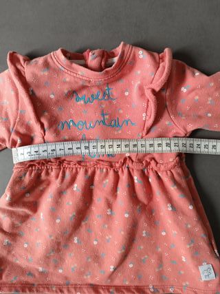Vestido bebé manga larga. 3-6 meses. Street Monkey