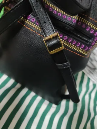 Bolso Mochila Desigual Negro Multicolor