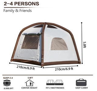 Tienda Campaña Inflable Impermble 2-4personas