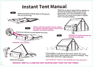 Tienda Campaña Inflable Impermble 2-4personas