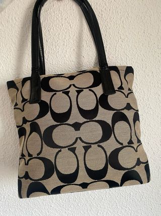 Bolso Coach Vintage Beige y Negro