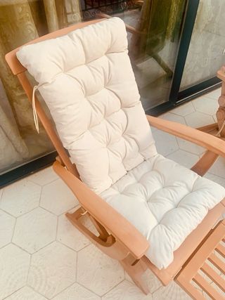 Tumbonas plegables  pvc marron con cojines nuevos