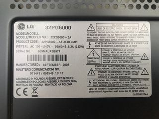 LG 32PG6000 TV 81.3 cm (32”) HD Televisor Plasma