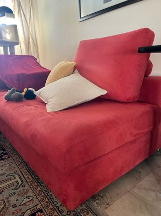 Divano angolare borgogna