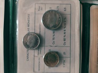 5 CARTERAS FNMT MONEDAS 1975 *77