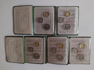 5 CARTERAS FNMT MONEDAS 1975 *77
