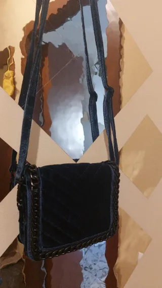 Borsetta tracolla velluto