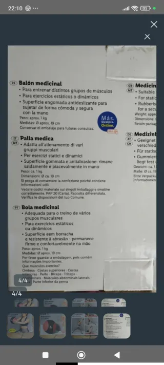 Balón medicinal Crivit 2kg