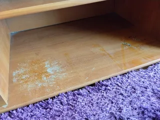 Mueble TV madera y cristal