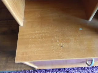 Mueble TV madera y cristal