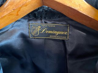 Abrigo Piel Astracán Negro Domínguez