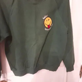 Sweatshirt Bershka Smiley World Verde Azulado, XS