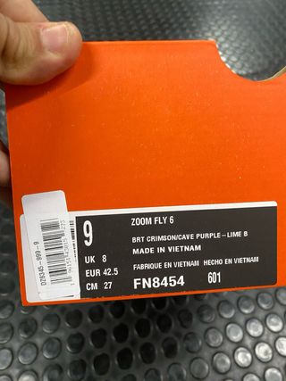 Nike Zoom Fly 6 Verde y Rojo T:42,5