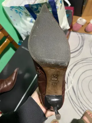 Botas de cuero altas tacón Lea Foscati