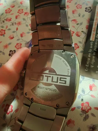 Reloj Lotus Cronógrafo Negro y Plateado