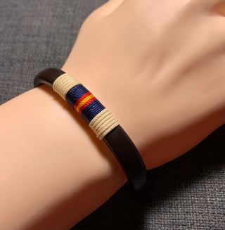 Pulsera  cordón cuero España beige