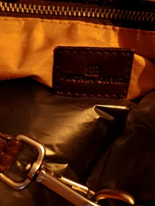 Bolso Piel Gloria Ortiz Marrón y burdeos