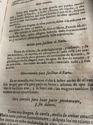 Libro Medicina Madama Fouquet 1750