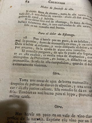 Libro Medicina Madama Fouquet 1750