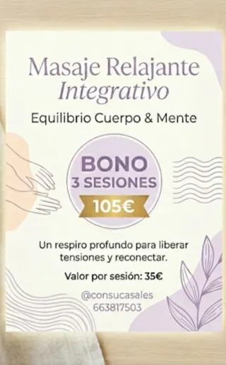 MASAJES holísticos, estéticos y integrativos.