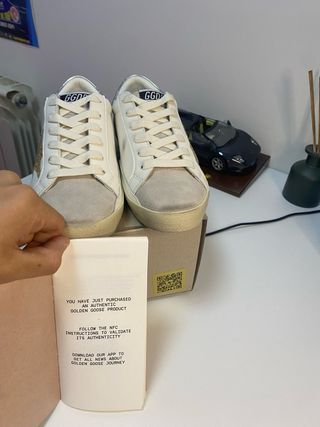 Golden Goose Super-Star Beige y Dorado