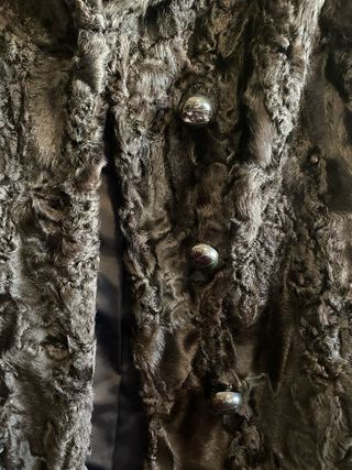 Abrigo de piel de astracán negro Balcázar