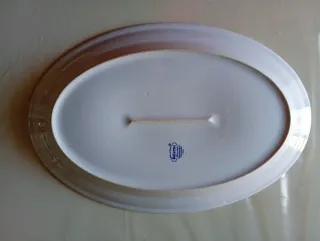 Set 2 Piatti Portata Ceramica Bianchi