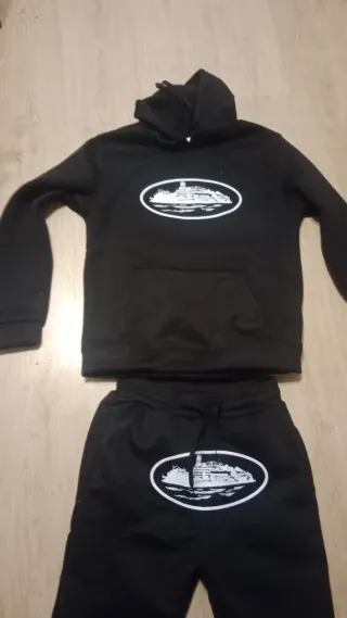 Chándal estilo Corteiz Negro