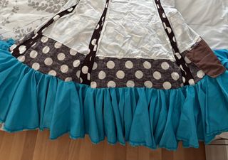 Vestido Flamenca T.44 Marrón Lunares Volantes