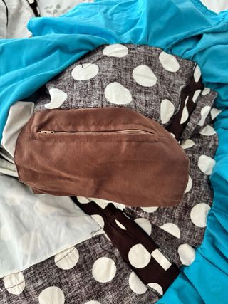 Vestido Flamenca T.44 Marrón Lunares Volantes