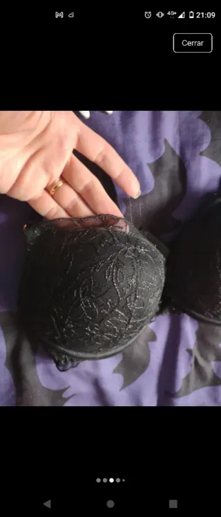 Sujetador encaje Push Up Set Primark negro