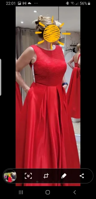 Vestido Novia/Madrina Rojo