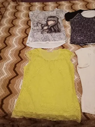 Lote 4 Camisetas Verano Mujer Talla Única