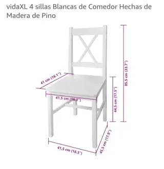 Juego de 2 sillas blancas y mesa